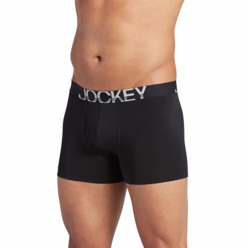 Jockey Mens Boxer Brief Size XXL - Black Perspective: front