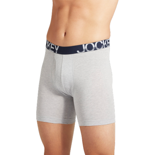 Jockey® ActiveStretch™ Long Leg Boxer Brief - Mid Navy Perspective: front
