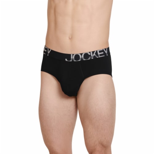 Jockey Mens Briefs - Black Perspective: front