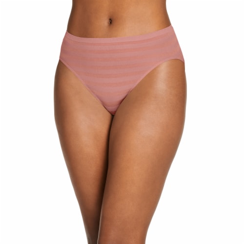 Jockey® Matte & Shine Seamfree Hi Cut Underwear Perspective: front
