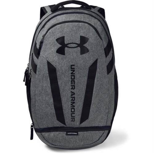 Under Armour Hustle 5.0 Backpack - Gray/Black Perspective: front
