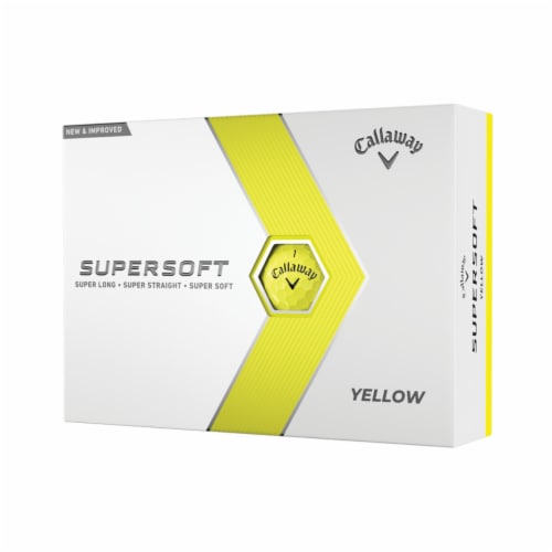 Callaway 641946012 Callaway Golf 2023 Supersoft Golf Ball-Yellow 12pk Perspective: front