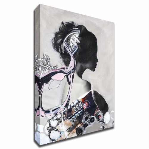 Pink Fluence 1 By Design Fabrikken 22 X30 , Print On Canvas, Ready To Hang Perspective: front