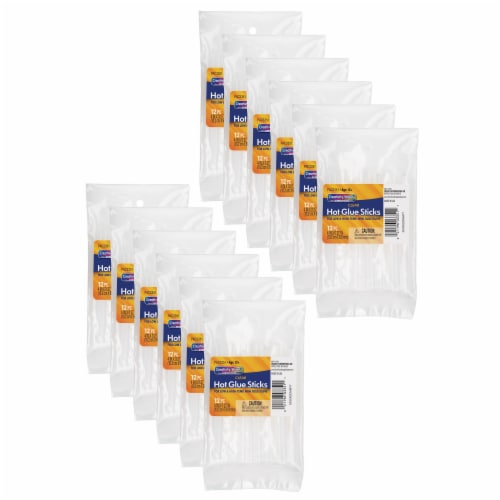 Hot Glue Sticks, Clear, 4 x 0.3125 , 12 Per Pack, 12 Packs, 1 - Ralphs