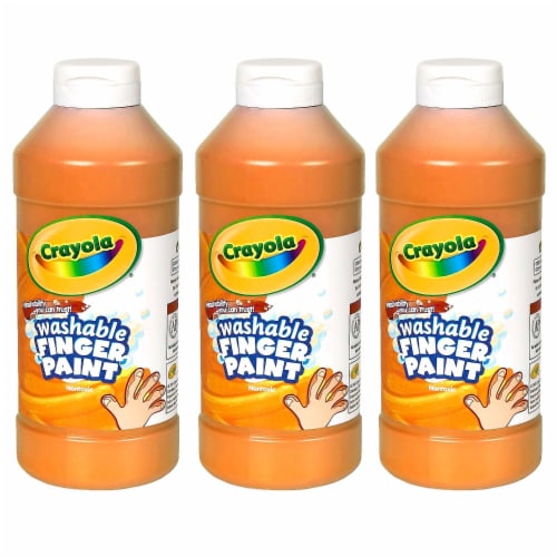 Washable Fingerpaint, Orange, 16 oz Bottle