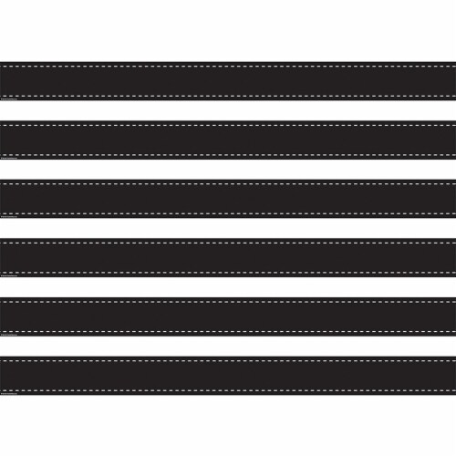 Teacher Created Resources Straight Border 3 x 210' Black Stitch