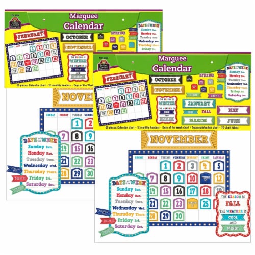 Teacher Created Resources Marquee Calendar Bulletin Board Set 2 Sets ...