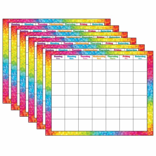 Trend Enterprises TREND Colorful Brush Strokes WipeOff Calendar