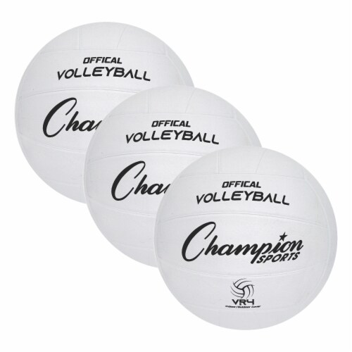 Champion Rubber Volleyball White Pack of 3 (CHSVR4-3), 1 - Fry’s Food ...