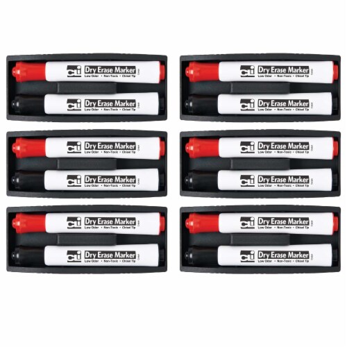 Charles Leonard Whiteboard Eraser with 2 Dry Erase Markers
