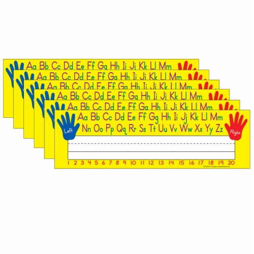 Teacher Created Resources Left/Right Alphabet Name Plates, 36 Per Pack ...