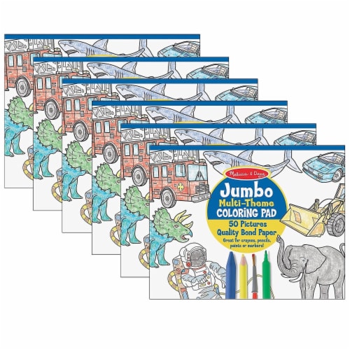 Melissa and doug jumbo multi theme coloring sales pad