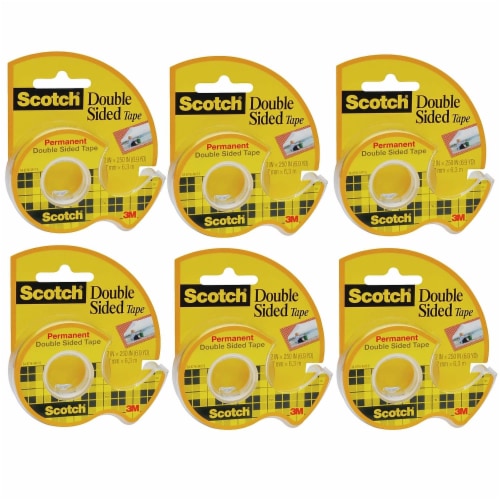 Scotch Double Sided Tape 1/2 x 6.9 Yards Clear 6 Rolls (MMM136-6), 1 -  Ralphs