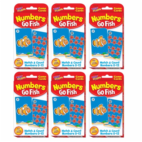 Trend Enterprises Challenge Cards Numbers Go Fish Matching Game Grade PK-1 T-24005-6 Perspective: front