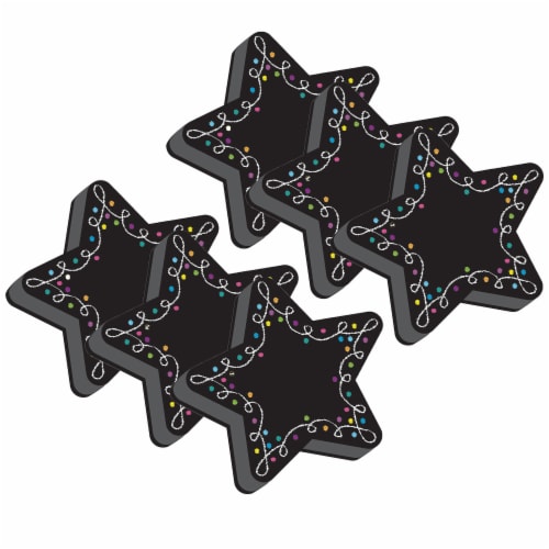 Ashley Productions Dry Erase Magnetic Whiteboard Erasers Star Chalk Pack of 6 (ASH09989-6) Perspective: front