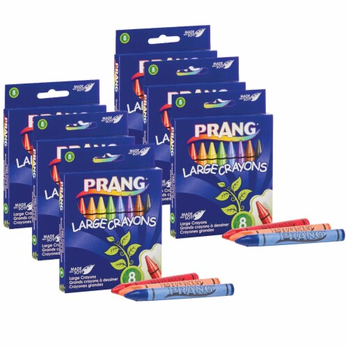 Large Crayons Made with Soy, 8 Colors/Pack