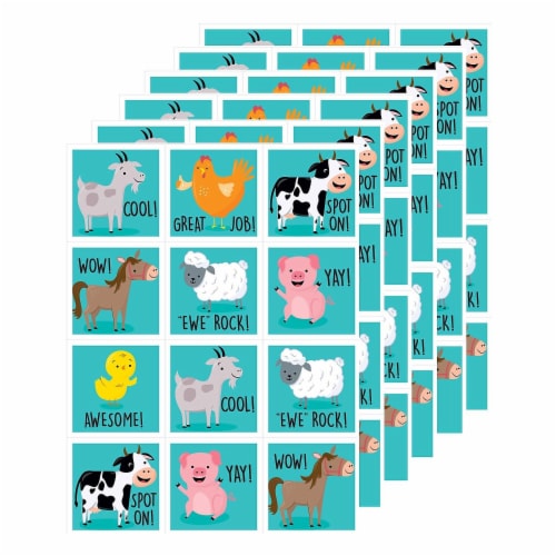 Creative Teaching Press Farm Friends Reward Stickers 60/Pack 6 Packs (CTP10210-6) Perspective: front