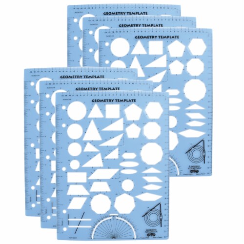 Learning Advantage Geometry Template Pack of 6 6 Geometry Templates