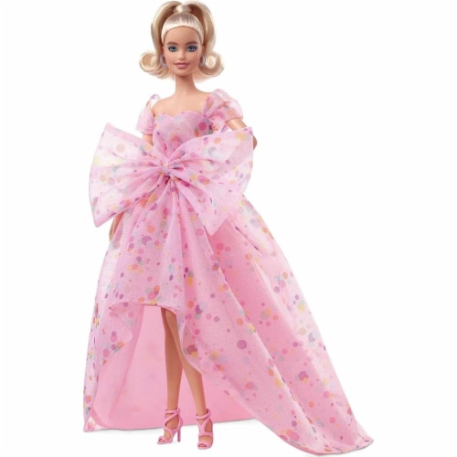 Werkgever Bemiddelaar ontvangen Barbie Signature Birthday Wishes Blonde Doll Pink Funfetti Tulle Gown  Mattel, 1 unit - Pay Less Super Markets