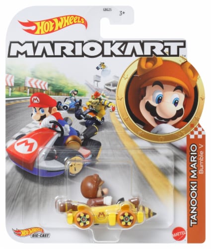 Hot Wheels Tanooki Mario Bumble V Toy Car Perspective: front