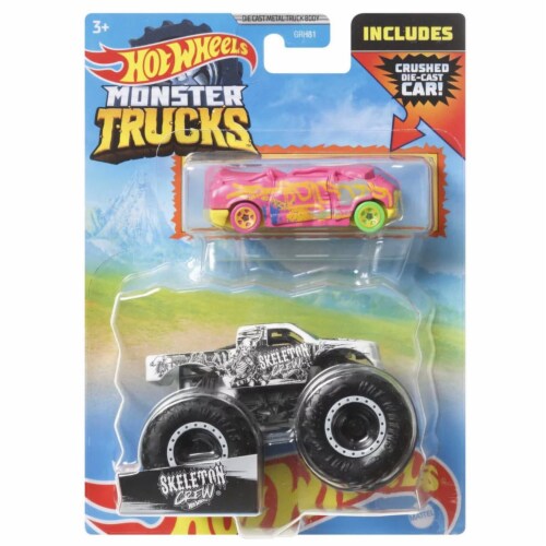 Hot Wheels Monster Trucks, Set Of 12 1:64 Die-Cast Toy Trucks For Kids