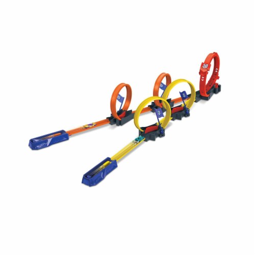 Hot Wheels Loop Stunt Champion Track Set with Dual-Track Loop