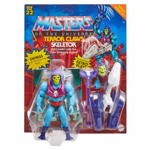 Masters of the Universe® Terror Claws Skeletor Retro 80s Evil Claw-Swinging Figure Set Mattel Perspective: front