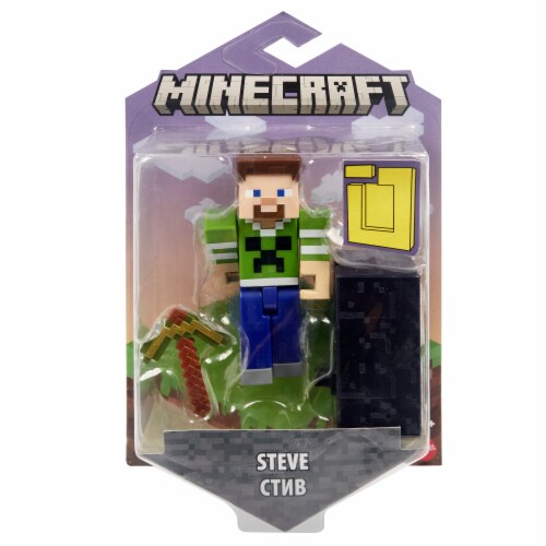 Minecraft Creeper Shirt Steve 3.25 Inch Figure Perspective: front