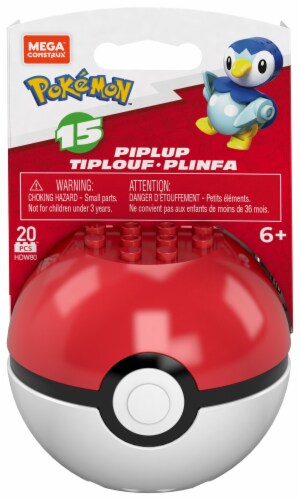 Mega Construx™ Pokemon™ Piplup Poke Ball Building Set Perspective: front