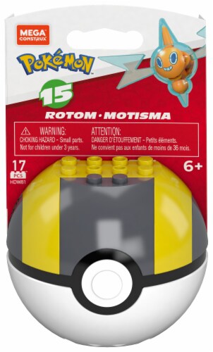 Mega Construx™ Pokemon™ Rotom Poke Ball Building Set Perspective: front
