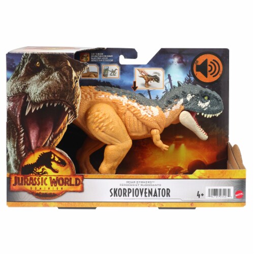 Mattel® Jurassic World Roar Strikers Skorpiovenator Perspective: front