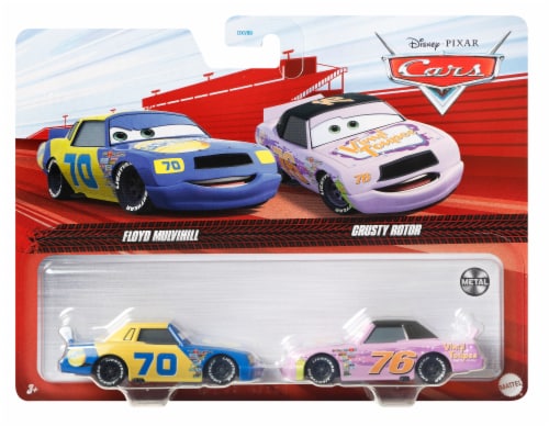 Disney Pixar Cars 3, Floyd Mulvihill & Crusty Rotor 2-Pack, 1:55 Scale Die-Cast Perspective: front