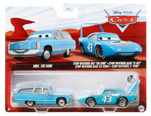 Disney Pixar Cars 3, Mrs. The King & Strip Weathers 2-Pack, 1:55 Scale Die-Cast Perspective: front