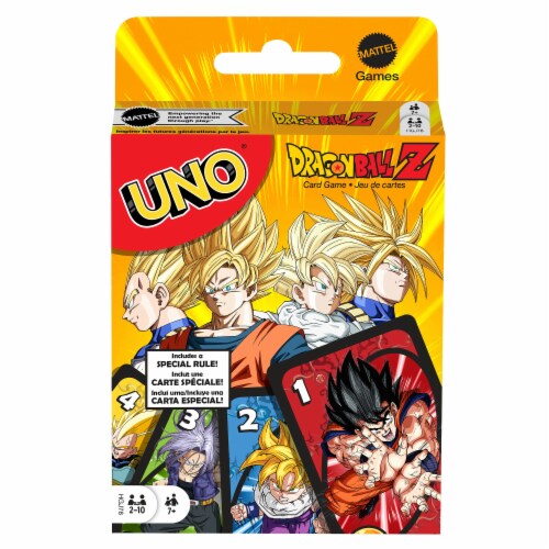 Mattel® UNO® Dragon Ball Z Card Game Perspective: front