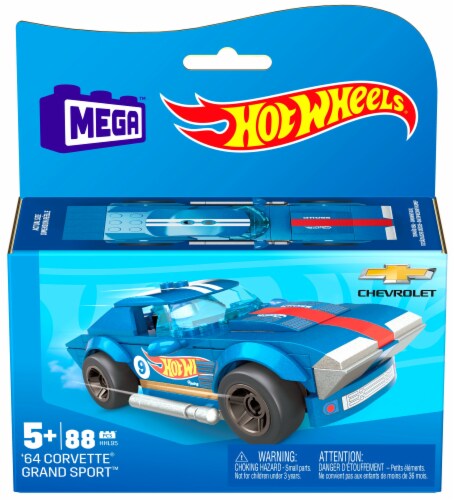 Mega Construx™ Hot Wheels® '64 Corvette Grand Sport Building Set Perspective: front