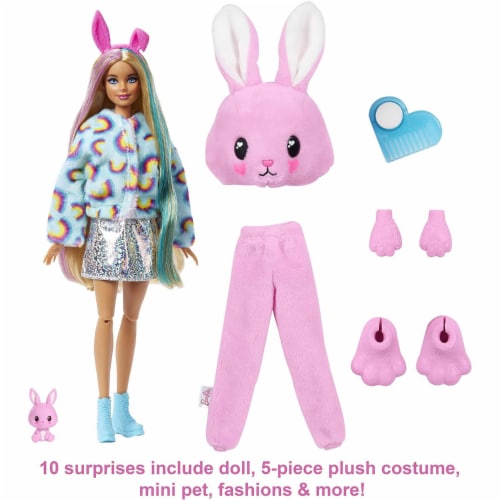 Barbie Cutie Reveal Doll with Bunny Plush Costume & 10 Surprises Including  Mini Pet, 1 ct - King Soopers