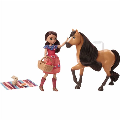 Dreamworks Spirit Lucky s Picnic Lucky 7 In Doll Spirit Horse 8 in Picnic Accessories 1 Foods Co