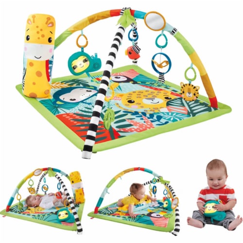 Fisher-Price HJW08 3-In-1 Rainforest Sensory Gym Perspective: front