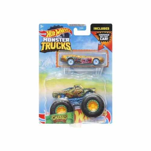 Hot Wheels Monster Trucks 1 64 Scale Chassis Snapper Includes Hot Wheels Die Cast Car HKM09 1 Fry s Food Stores