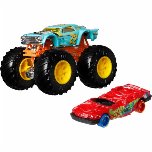 Hot Wheels Car MONSTER TRUCKS Connect And Crash Car Collector Edition Metal  Diecast Model Cars Kids Toys Gift