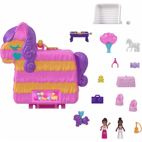 Polly Pocket Mini Toys, Pinata Party Compact Playset with 2 Micro Dolls and  14 Accessories, 1 - Foods Co.