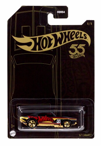 Mattel HLK08 Hot Wheels 55th Anniversary Pearl & Chrome 2023 67 Camaro Diecast Car Perspective: front