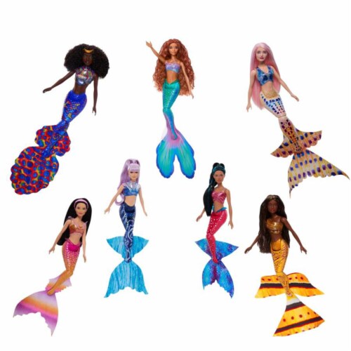 Disney the Little Mermaid Ariel And Sisters Small Doll Set With 7 Mermaid Dolls 1 Piece Kroger