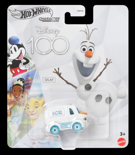 Mattel® Hot Wheels® Disney 100 Olaf Toy Car Perspective: front