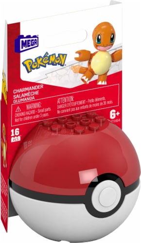 MEGA™ Pokemon™ Charmander Poke Ball Building Set Perspective: front