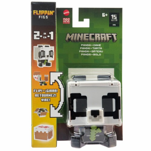 Minecraft Flippin Figs™ Panda Cake Action Figure Perspective: front