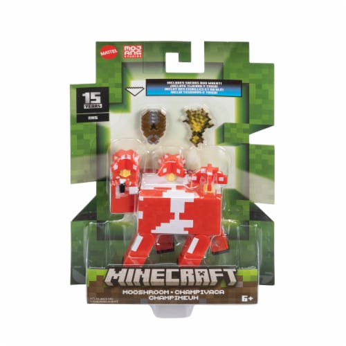Mattel Minecraft Mooshroom Action Figure Perspective: front