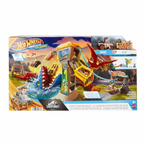 Mattel Hot Wheels Jurassic World Racer Verse Blue s Raptor Rush Set 1 Unit Pick n Save