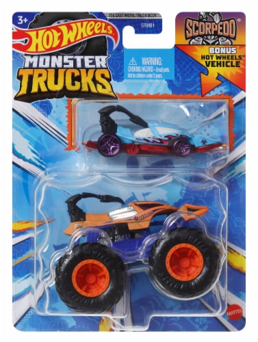 Mattel® Hot Wheels® Monster Trucks Scorpedo® Combo Pack Perspective: front