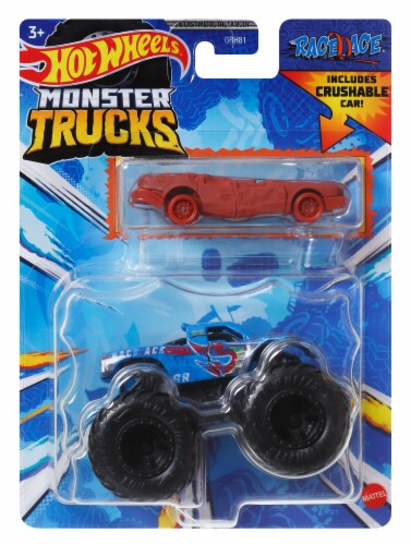 Mattel® Hot Wheels® Monster Trucks Race Ace® Combo Pack Perspective: front